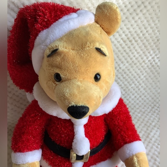 Disney Store Exclusive Winnie the Pooh as Santa Plush Stuffed Animal Toy - Picture 3 of 13